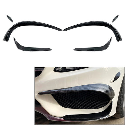 Front Bumper Spoiler Lips Canards for Mercedes Benz C Class W205 (2015–2018)