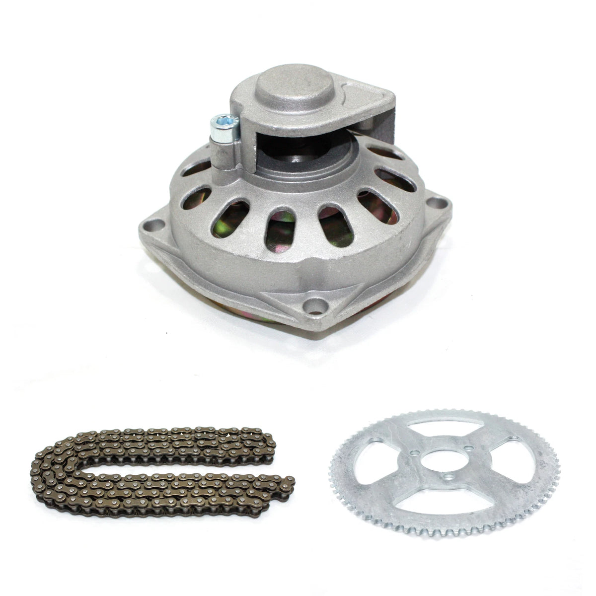 Clutch Drum Bell Housing + Chain + Sprocket for 49cc Pocket Quad ATV