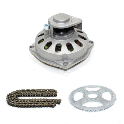 Clutch Drum Bell Housing + Chain + Sprocket for 49cc Pocket Quad ATV