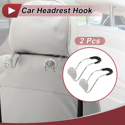 2 Pcs Universal Car Seat Headrest Hook for Purses and Bags (4.69"x1.57")
