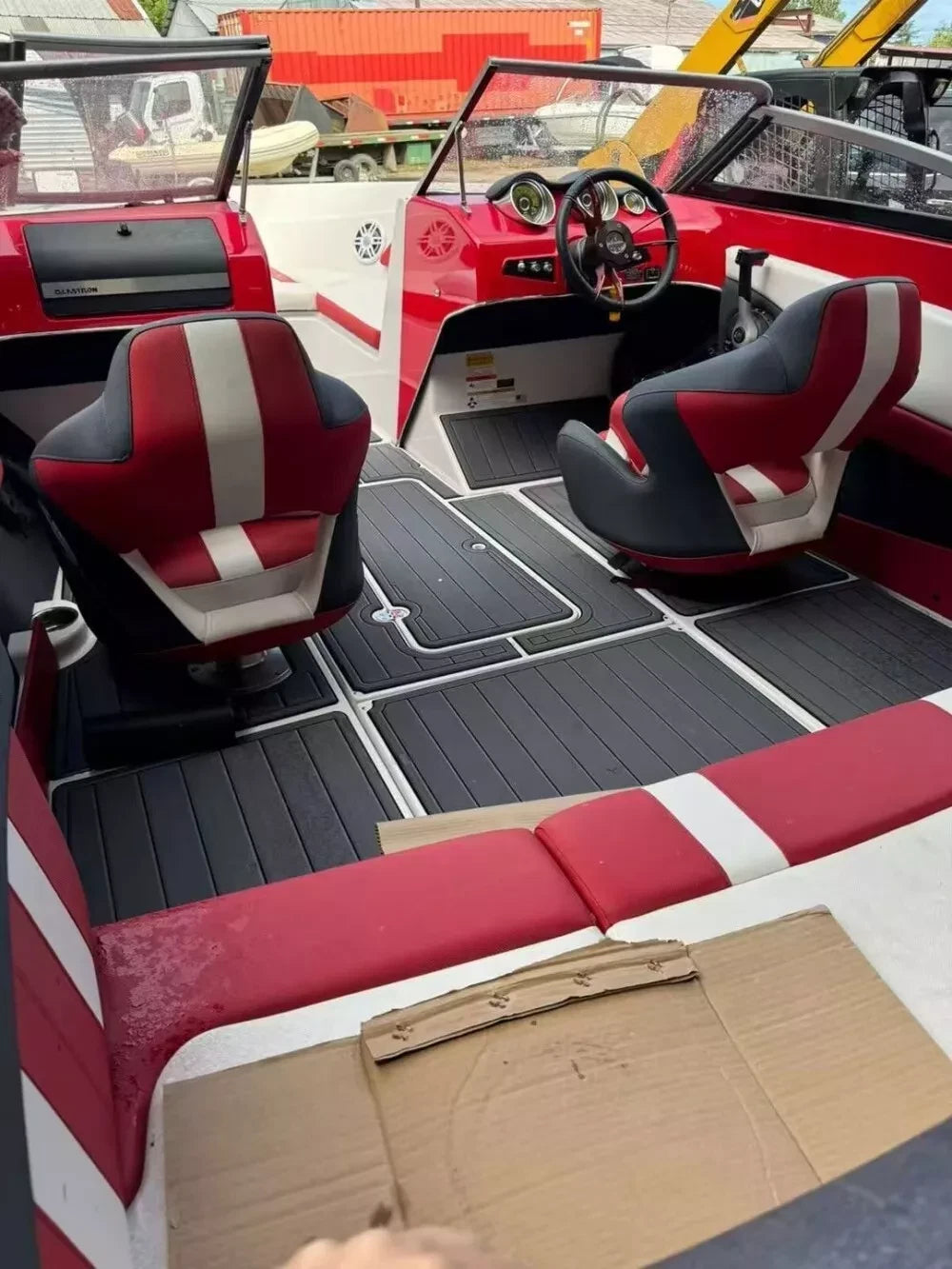 EVA Foam Teak Flooring Mat for Glastron GT205 (2013)