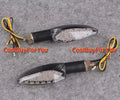 LED Turn Signal Lights for Universal Motorcycle (Plastic, Black)