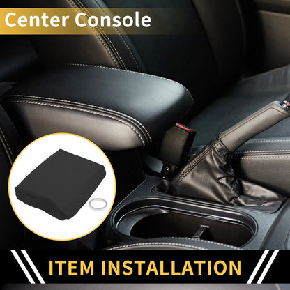 Center Console Lid Armrest Cover for Ford F-150 Microfiber Leather (2009–2021)