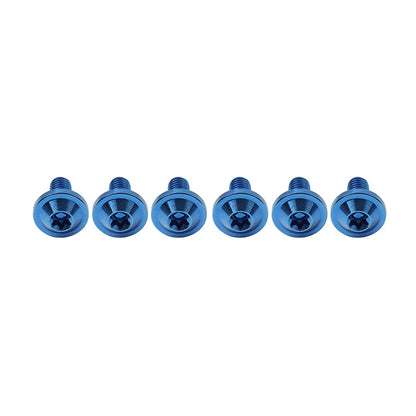 6pcs Blue Titanium M5x25mm Torx Head Bolts for Bike Motorcycle