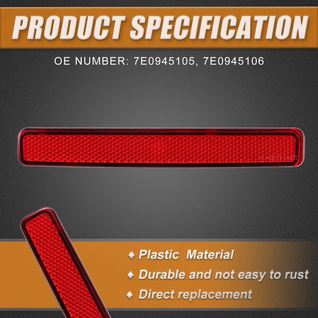 Rear Bumper Reflector Light Cover Replacement for Volkswagen Amarok (2011–2023)