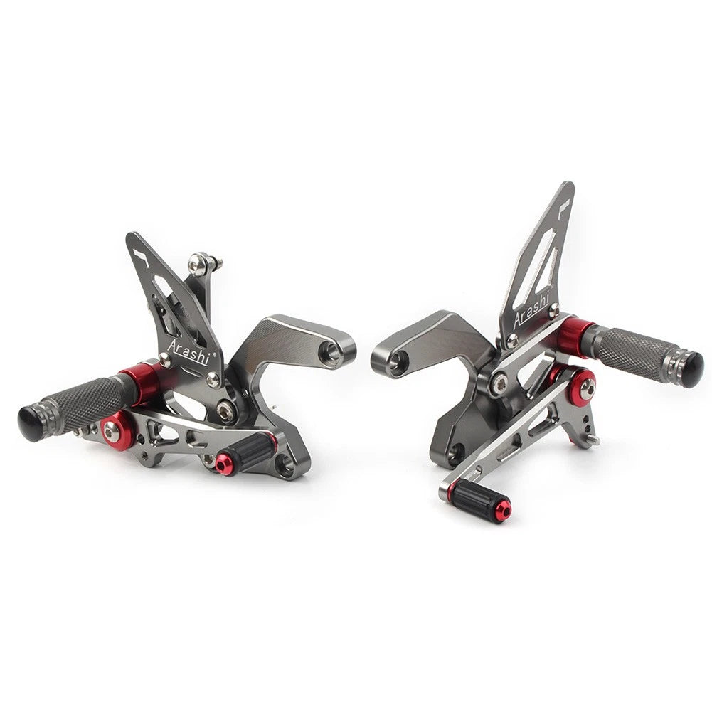 2X Footrest System for Kawasaki Z900 (2021–2023) Aluminum Gray
