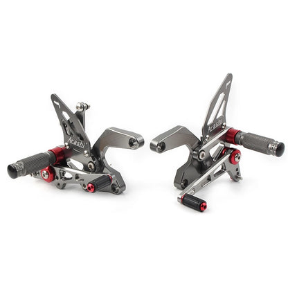 2X Footrest System for Kawasaki Z900 (2021–2023) Aluminum Gray