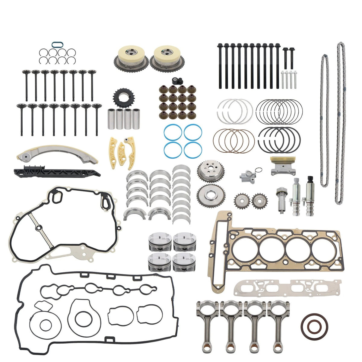 Engine Overhaul Rebuild Kit with Rods & Timing Chain VVT for Buick Verano (2012–2017)