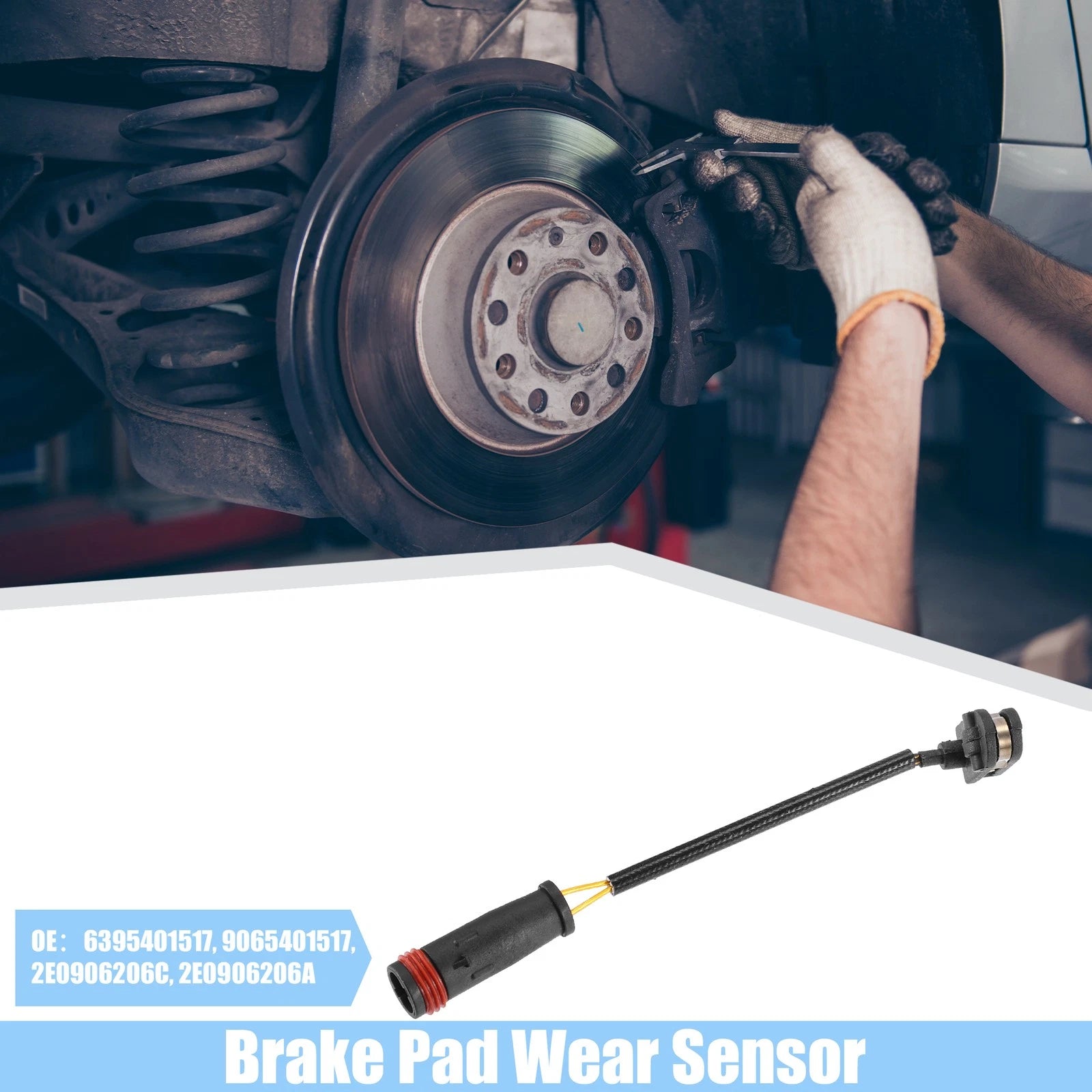 2PCS Front Rear Disc Brake Pad Sensor Replacement for Mercedes Sprinter 1500 (2019–2023)
