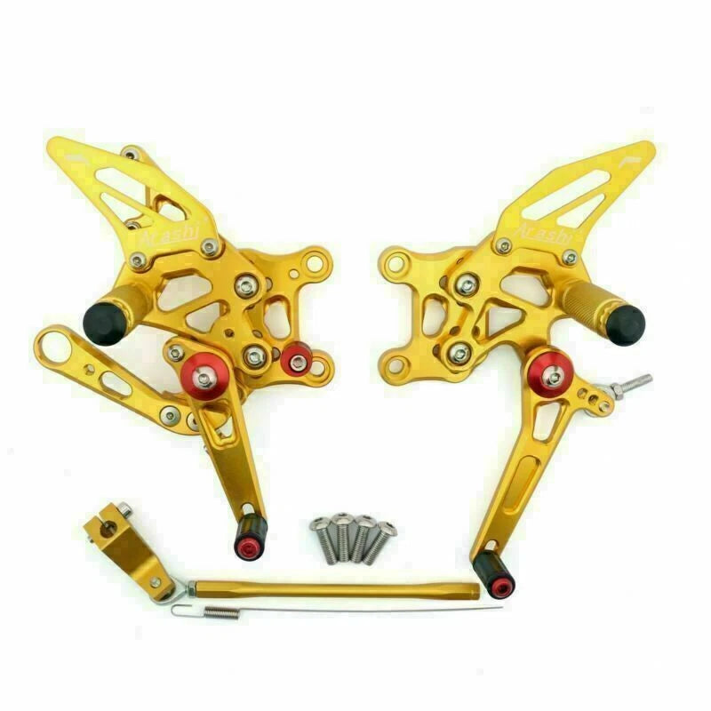 Aluminum Rearsets Footpegs Pedals for Aprilia RSV4 1000 (2009–2012) Gold T9