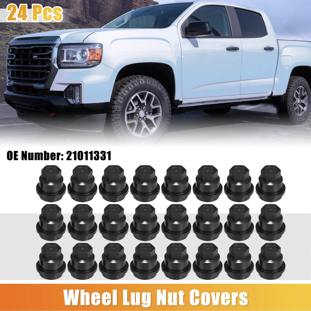 Wheel Lug Nut Covers Set Replacement for Chevrolet Camaro 1997–2001 Black