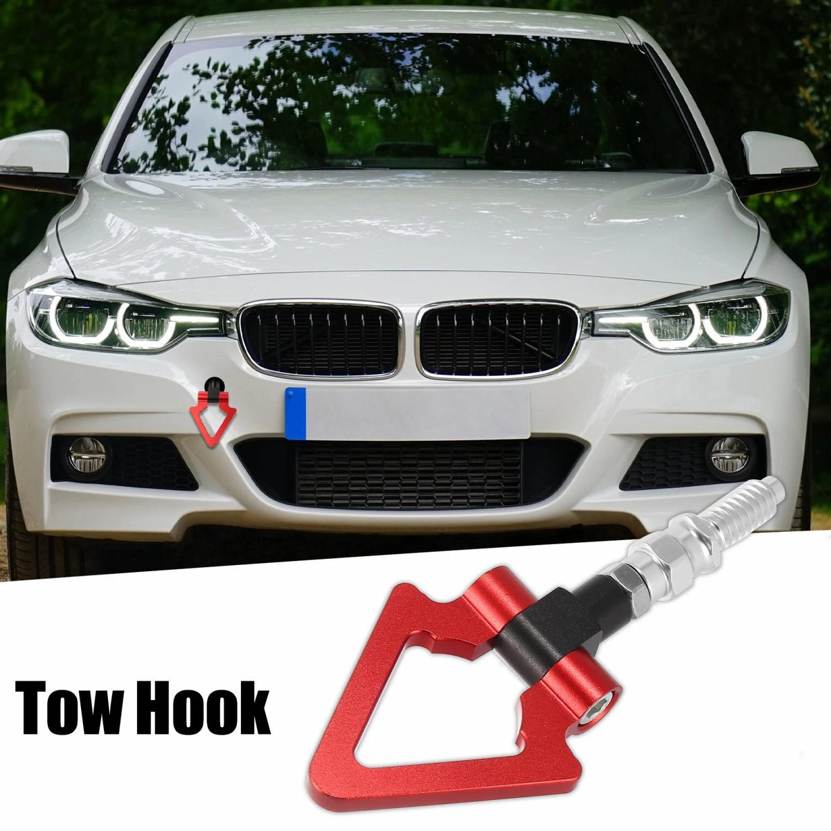 Tow Hook Triangle Ring Screw On for BMW 3 5 7 Z3 Z4 (1996–2006)