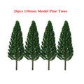20pcs 5.11" Pine Tree for Christmas Village Diorama Train Scenery