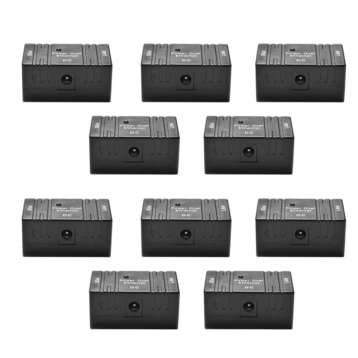 10PCS RJ-45 POE Injector Splitter Power Over Ethernet Adapter