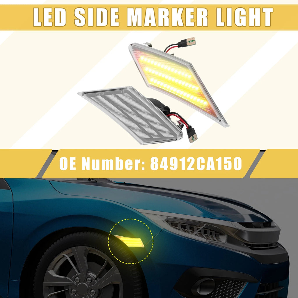 Front LED Side Marker Light for Scion FR-S Amber Clear (2013–2016)