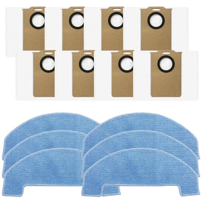 Vacuum Mop Cloth and Dust Bags for Trouver E10 and Liectroux M70 Pro
