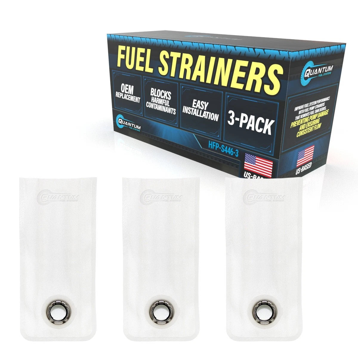 3X Fuel Pump Filter Strainers for QFS