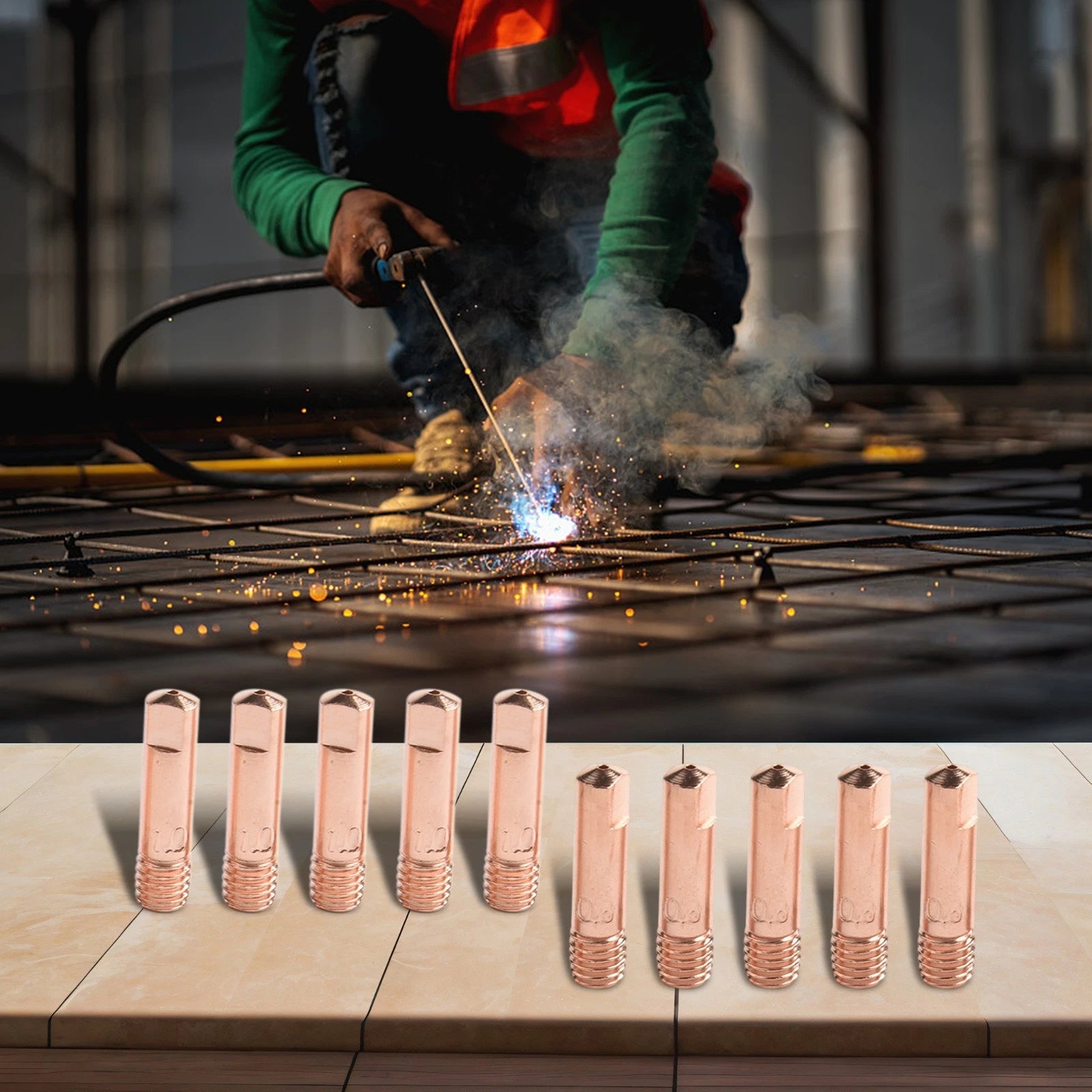 10PCS Copper Contact Tips for Mig Welder 15AK Torch