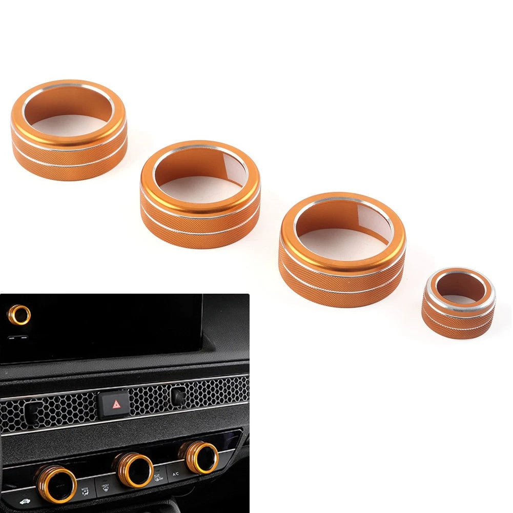 Console AC Climate Control Knob Ring Cover For Honda Civic 11th 22+ CRV 23-24