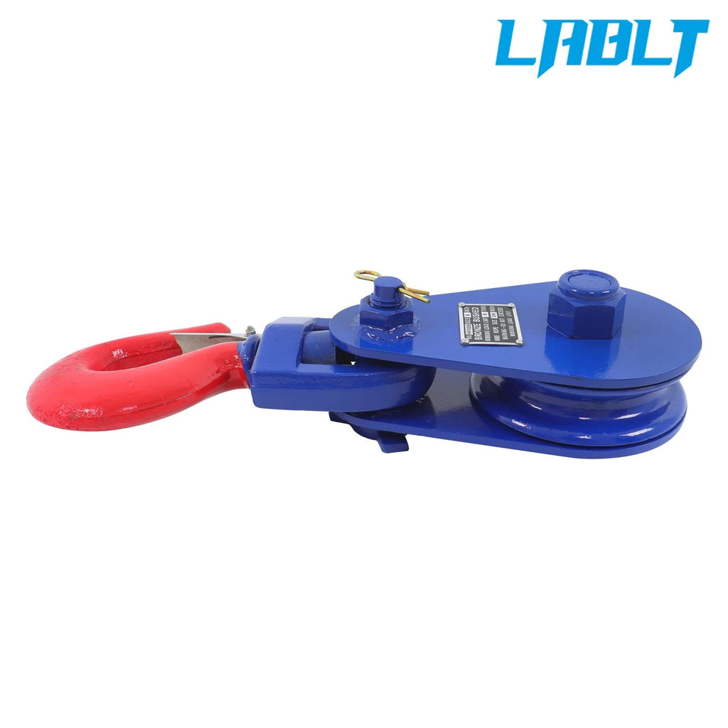 8T Snatch Block with Hook for LABLT (6" Sheave, 3/4" Wire Rope)