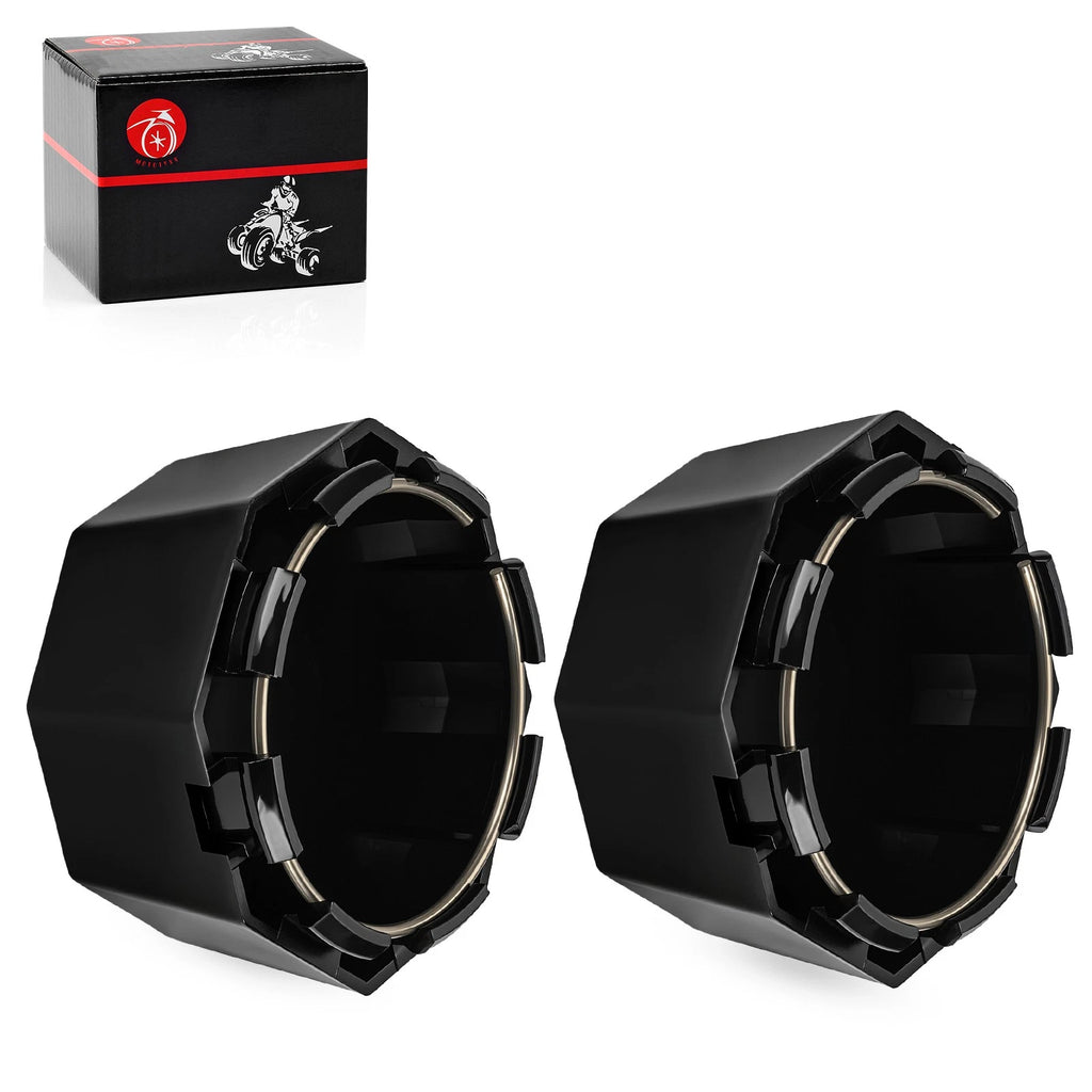 Set of 2 Matte Black Hub Cap Covers for Polaris Sportsman 570 (2015–2025) 5451374-458