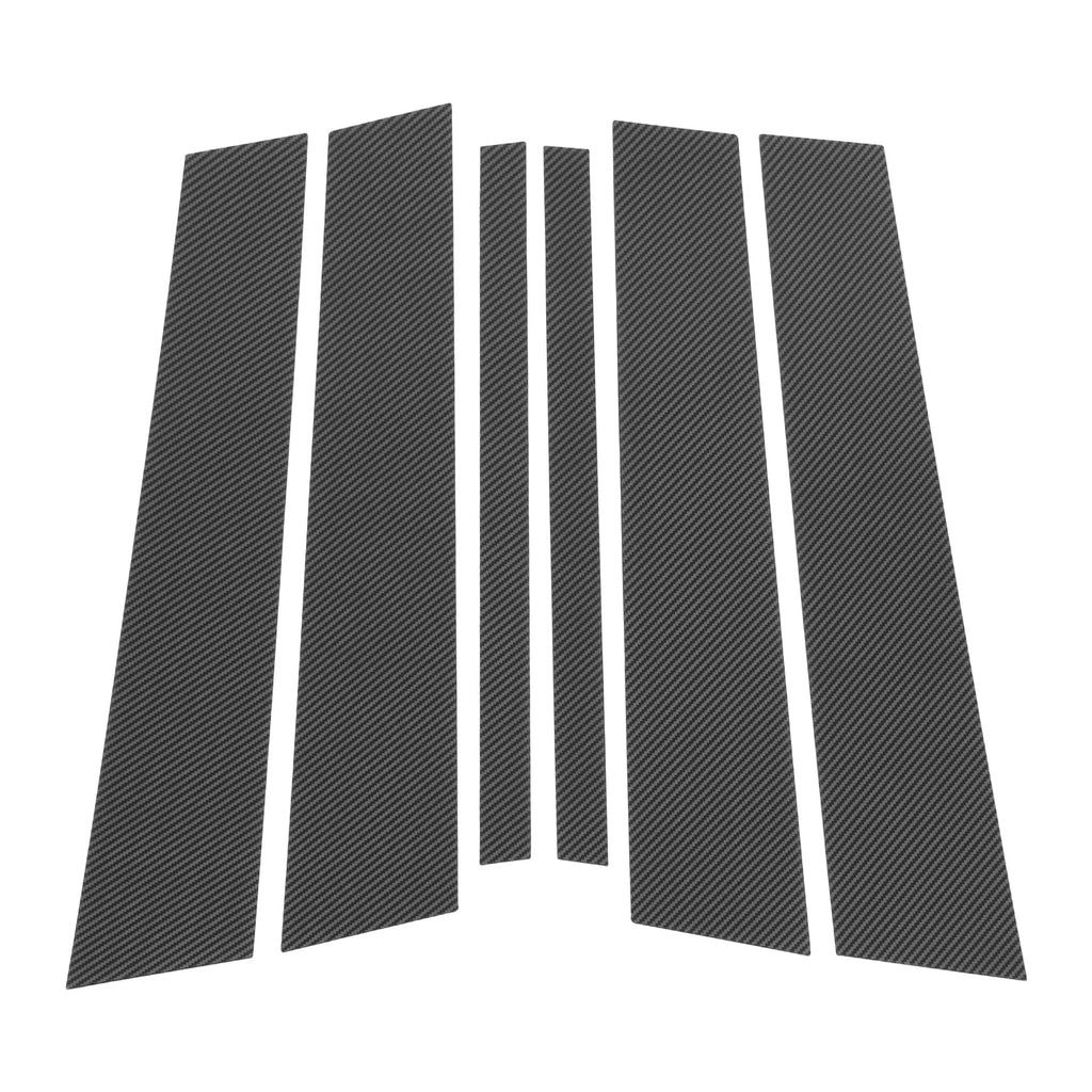 Door Pillar Window Trim Set for BMW X1 (2009–2015) Carbon Fiber Pattern