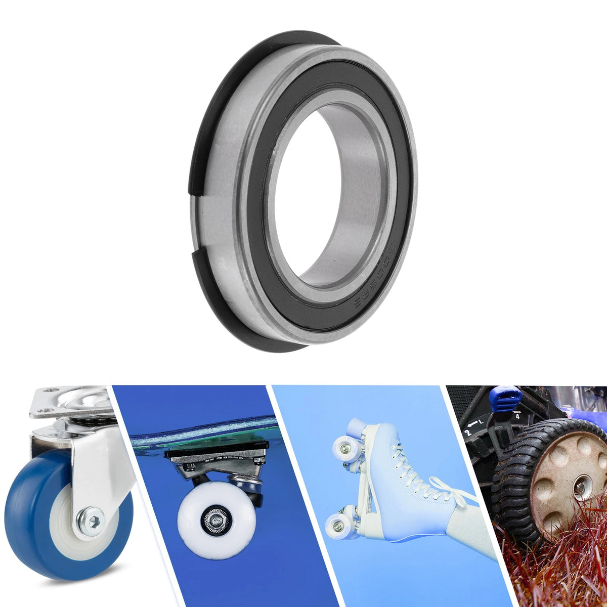 1Pc 6009NR2RS Deep Groove Ball Bearing for Scooter Skateboard (N/A)