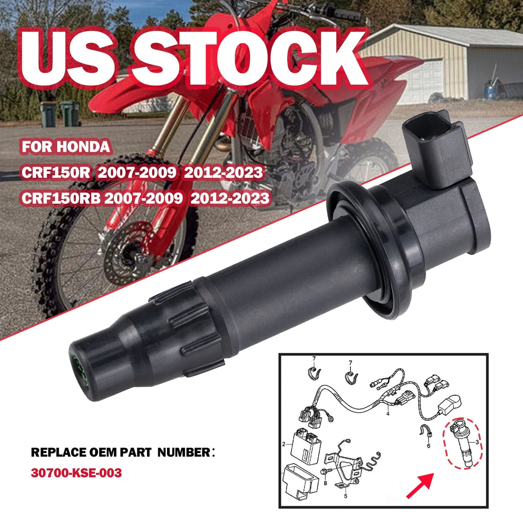 Ignition Coils for Honda CRF150R CRF150RB (2007–2009, 2012–2023) 30700-KSE-003