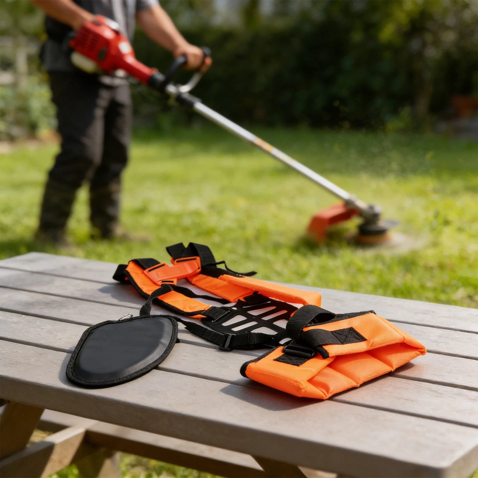 2X Ergonomic Trimmer Harness for Garden Tools (Adjustable, Padded Shoulders)