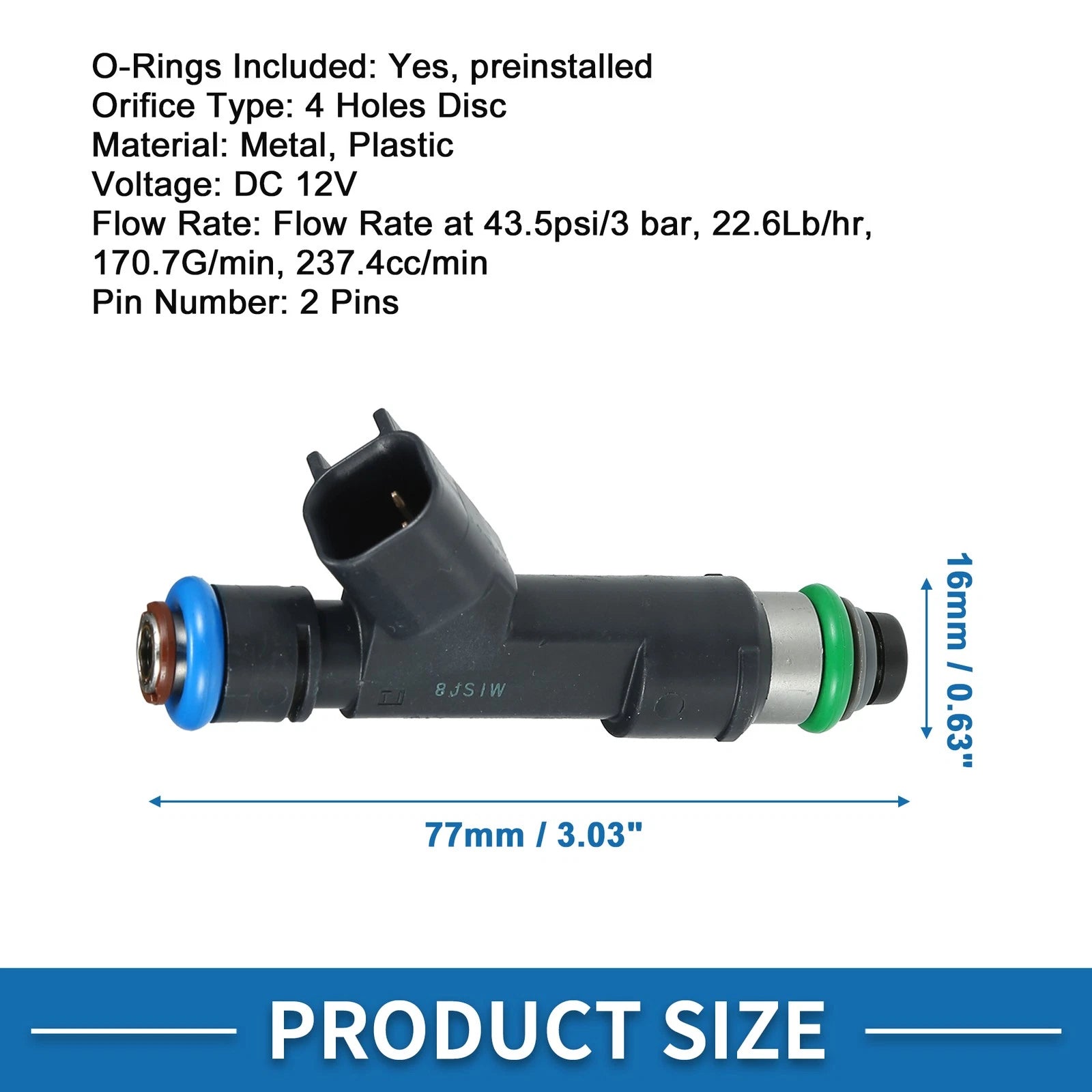 Fuel Injector Replacement for Chevrolet Malibu LS LT LTZ (2008–2010) 2.4L