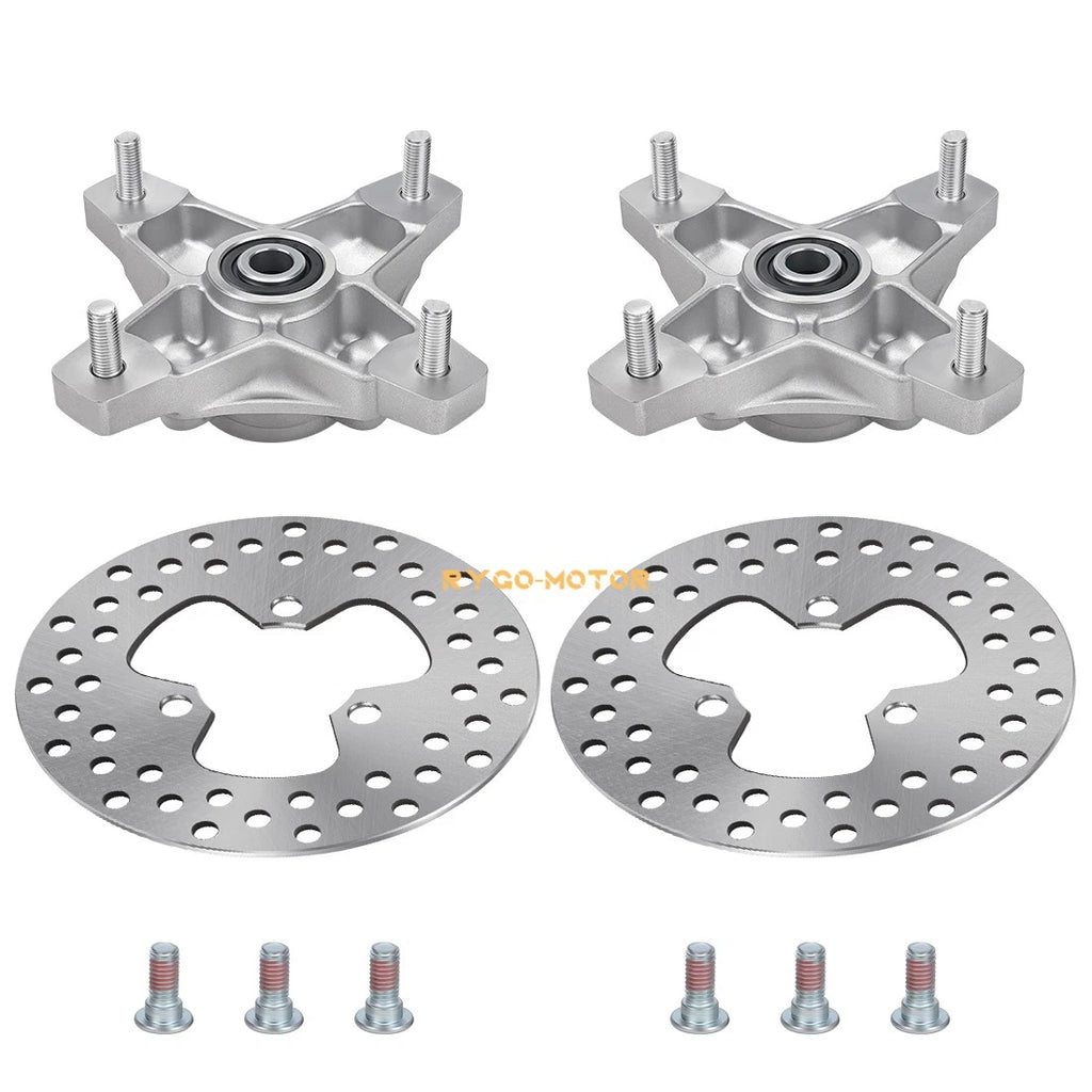 2X Front Wheel Hubs w/ Brake Disc Rotors for Honda TRX250X TRX400X (2009–2014)