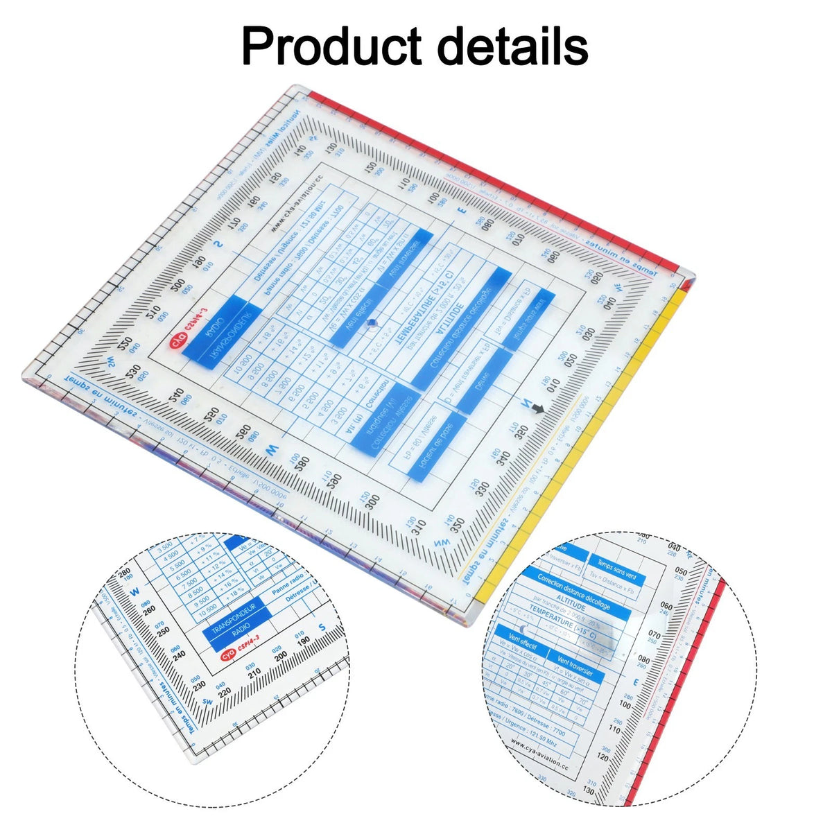 Map Protractor for Aviation Enthusiasts Flight Ruler