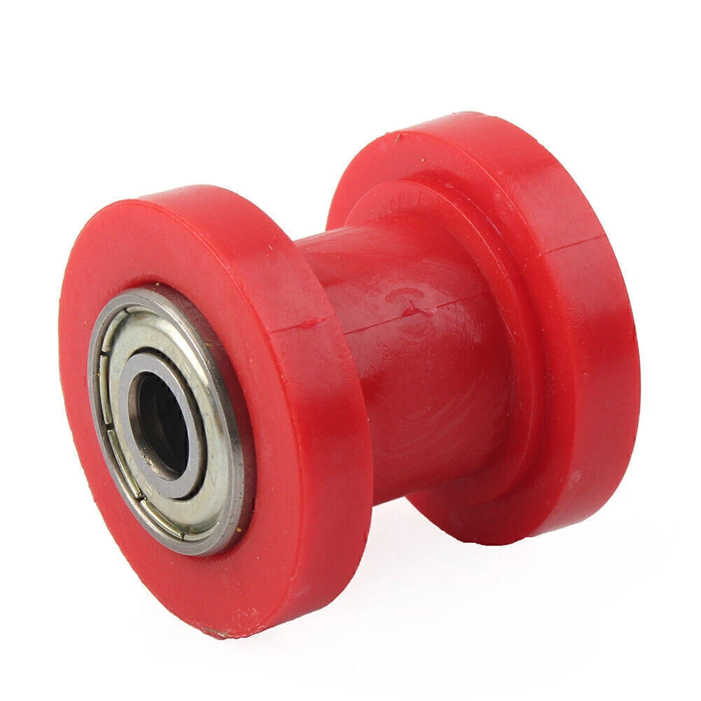 8mm Chain Roller Slider Tensioner Guide Pulley Dirt Pit red For Bike Motorcycle
