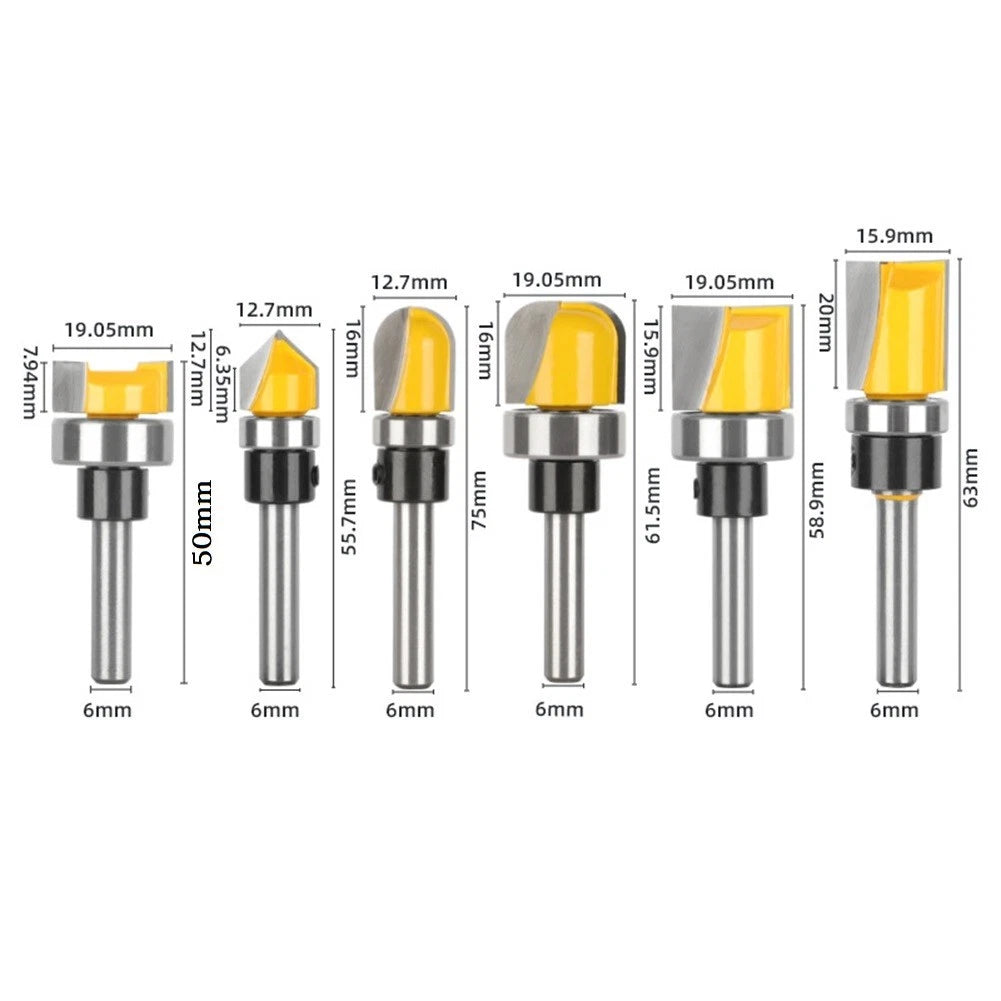 Round Nose Milling Cutter for Wood, Acrylic, PVC (1/4 Shank)