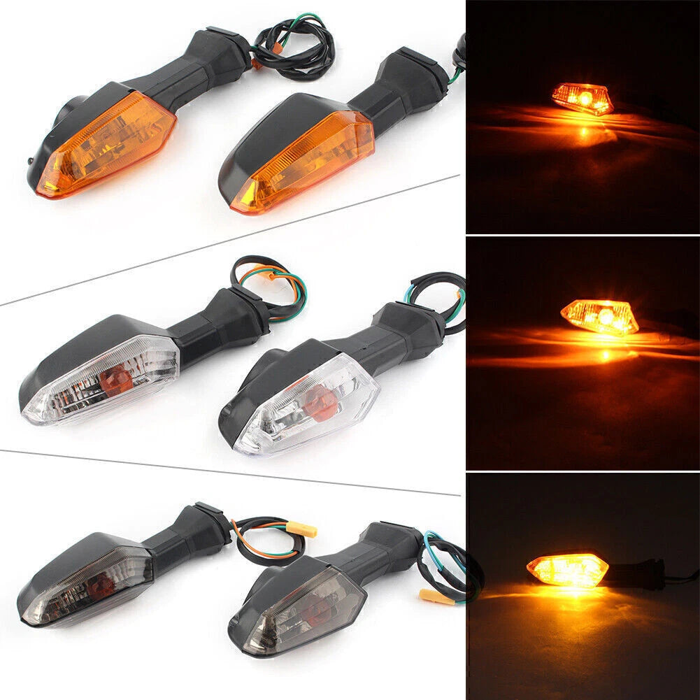 2X Rear Turn Signal Light Clear Lens for Kawasaki Ninja 300 (2013–2018)