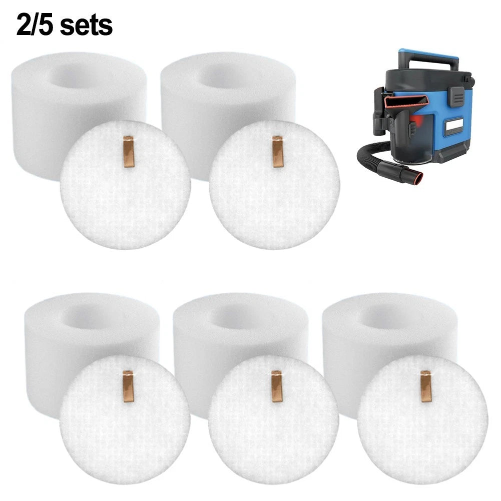 Set of 5 High Performance Sponge Filters for Shark MessMaster VS100 VS101