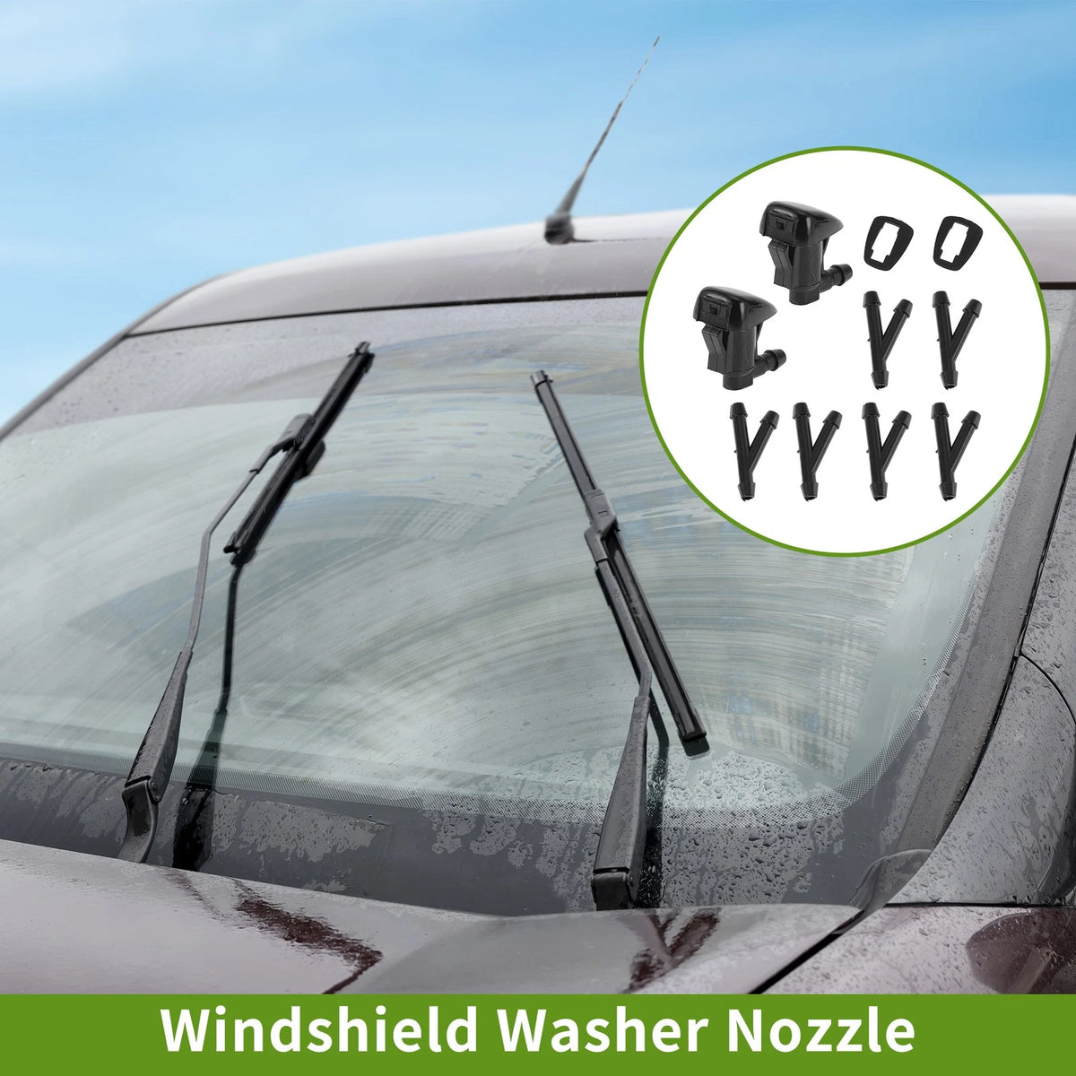 Windshield Washer Nozzle with Hose Connector for Dodge Charger (2015–2021)