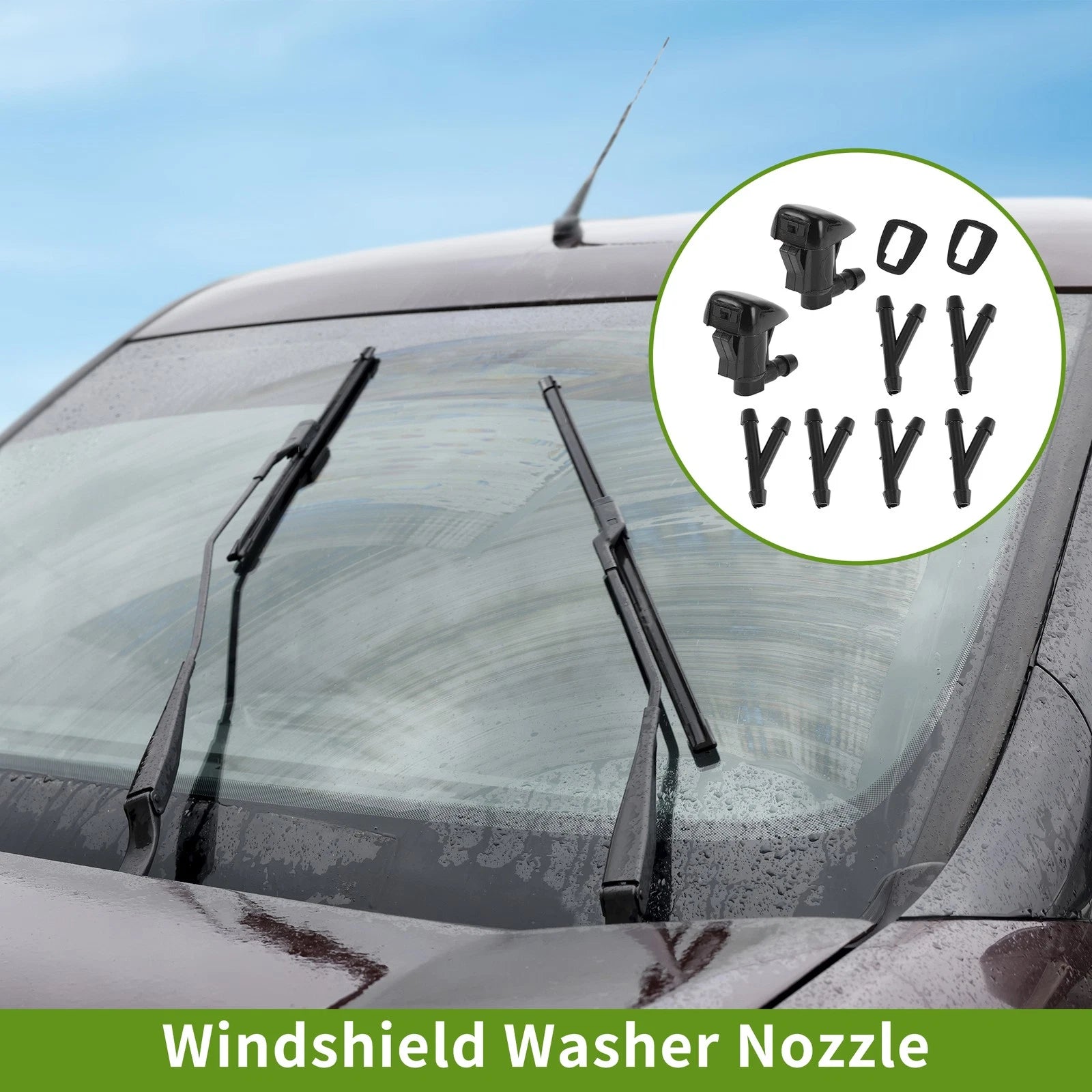 Windshield Washer Nozzle with Hose Connector for Dodge Charger (2015–2021)