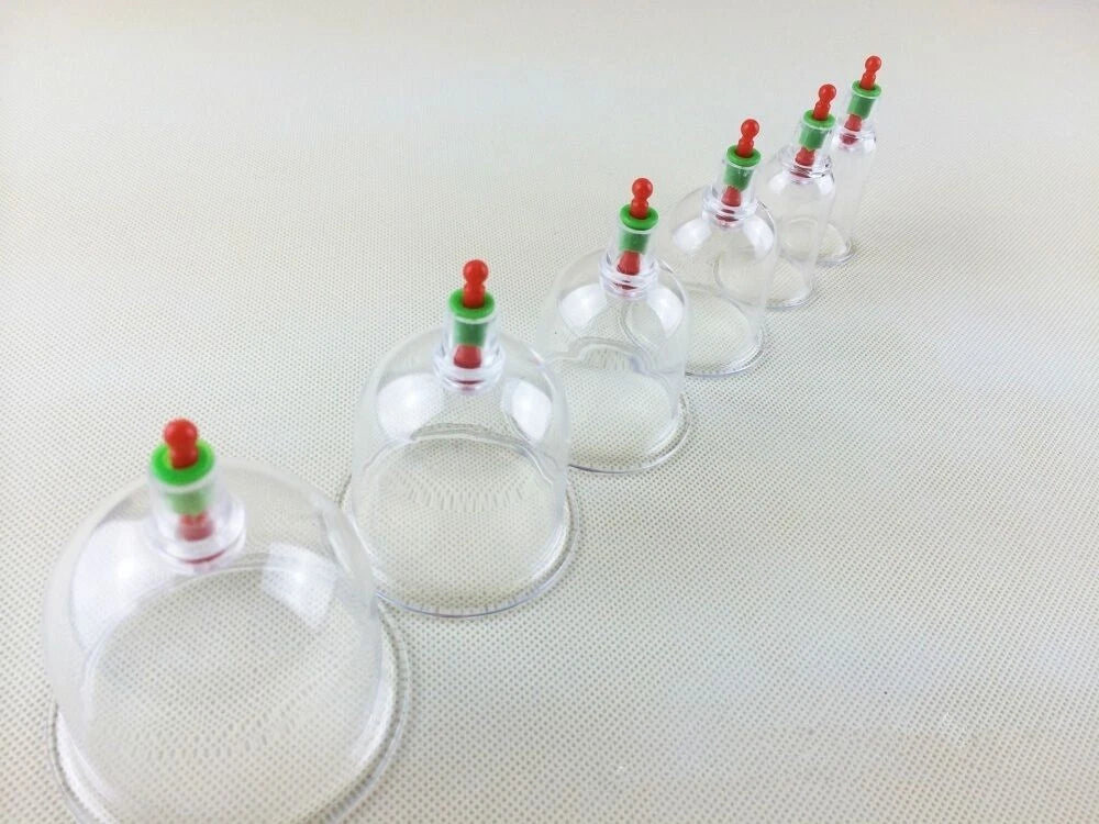 6Pcs Vacuum Cupping Set with Suction Pump for Relaxation Massage