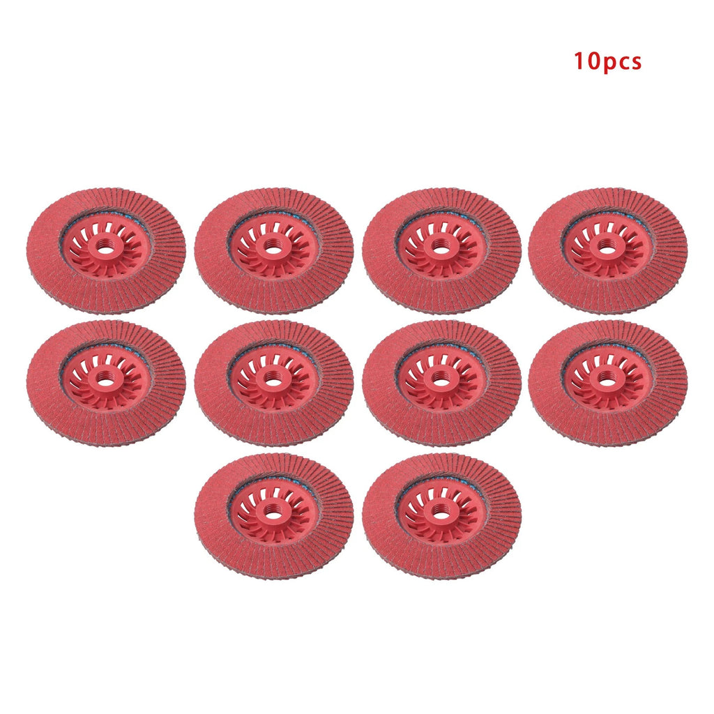 10 PCS 4-1/2" x 7/8" 80 Grit Type 29 Ceramic Flap Sanding Discs