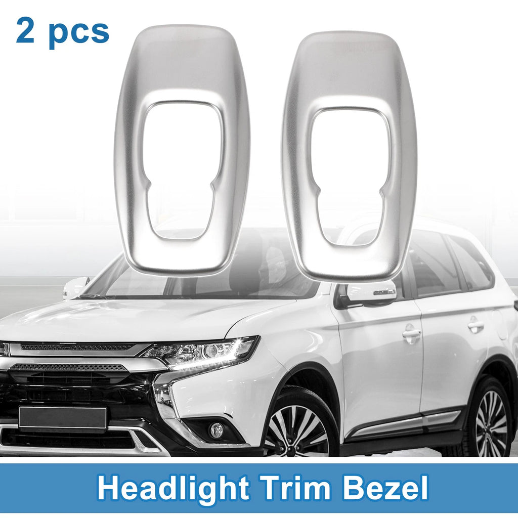 2 Pcs Back Row Headlight Trim Bezel Replacement for Mitsubishi Outlander (2022–2024)