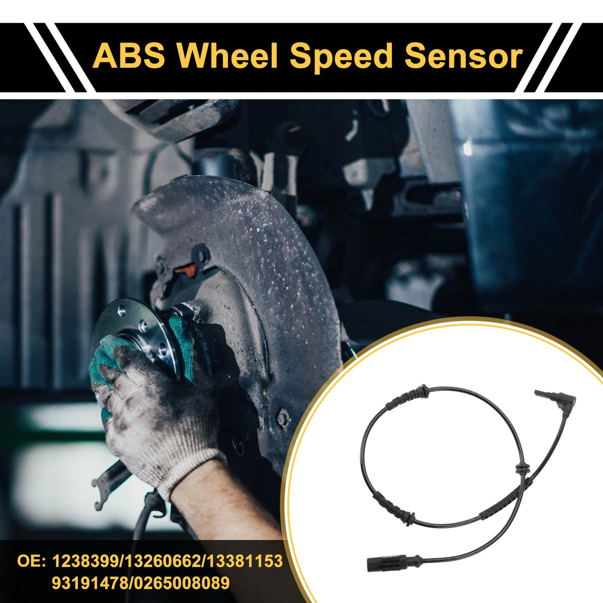 ABS Wheel Speed Sensor for Opel Corsa Mk3 (D) (2006–2014) No. 1238399/132 60662