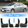 4Pcs Front Rear Splash Guards Mud Flaps for Toyota Corolla (2009–2013)