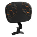 Front Driver Backrest for Harley Touring Street Glide (2009–2024) Black/Orange