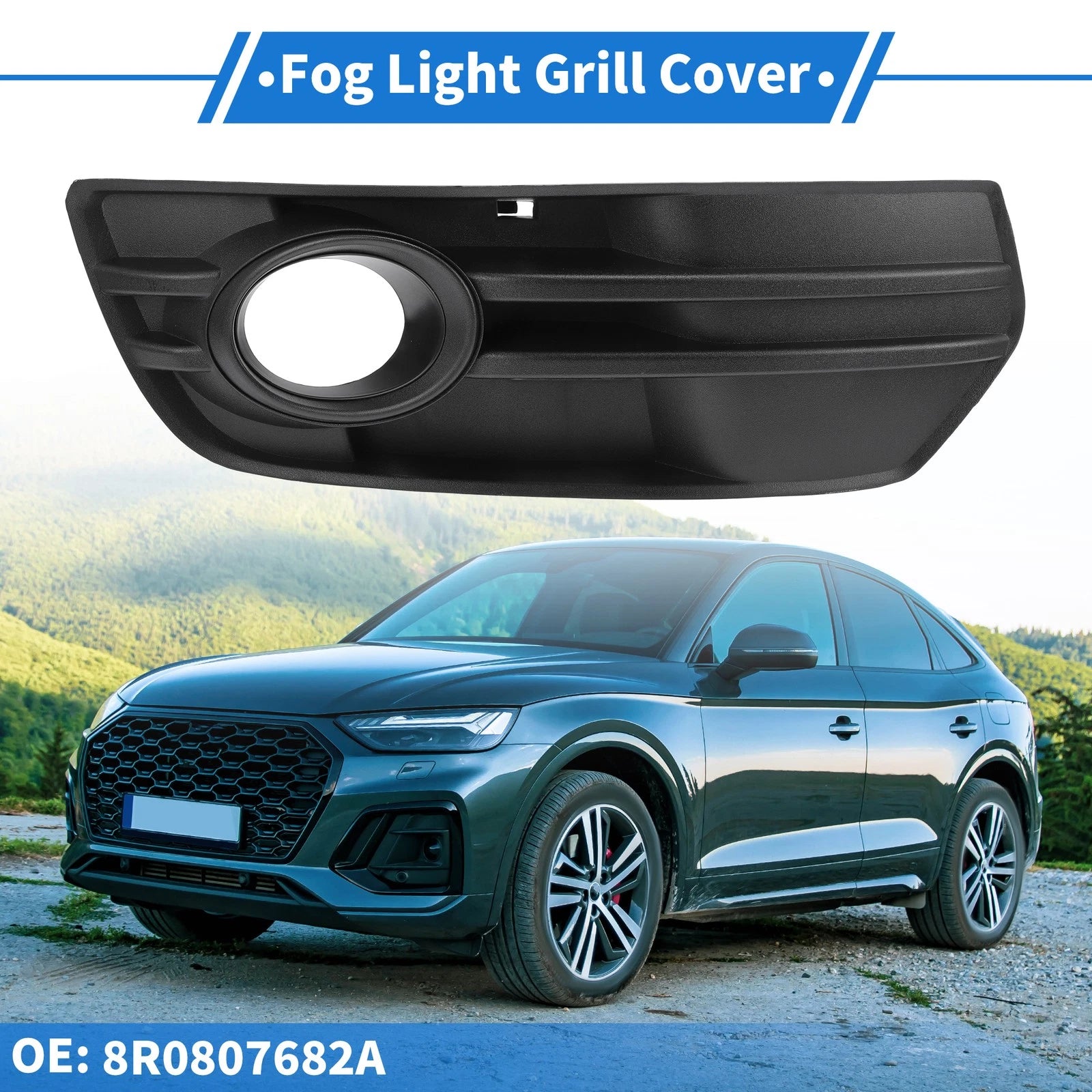1pc Front Right Fog Light Grill Replacement for Audi Q5 (2009–2012)
