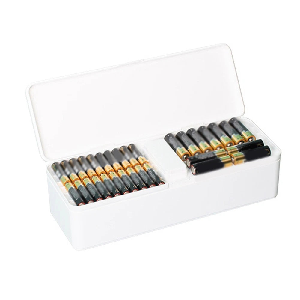 Battery Organizer for AA AAA with Protective Padding and Handle