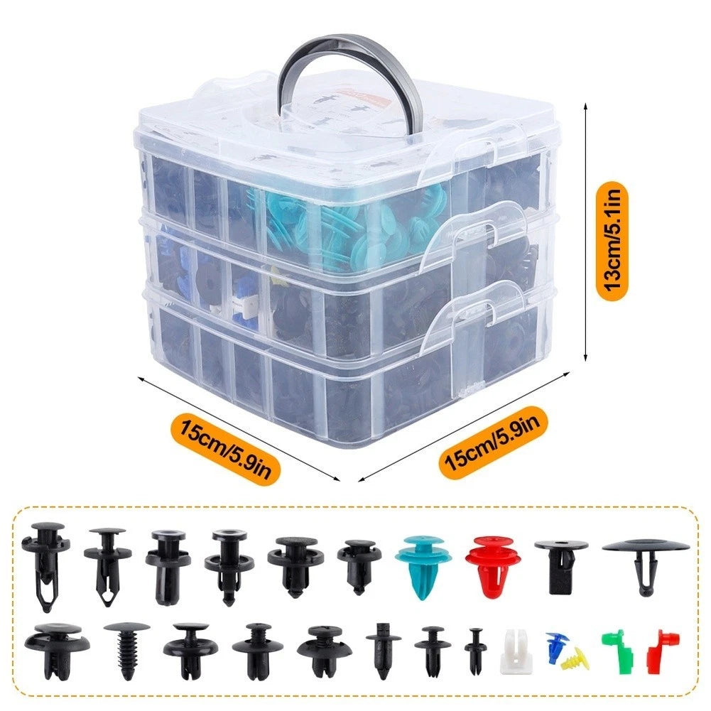 725PCS Car Trim Fastener Remover Kit Nylon Bumper Panel Clips for Auto Use