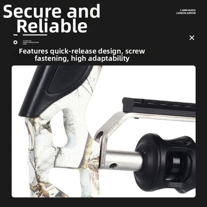 Flashlight Mount Kit for Bow 10cm Alloy 6061+ABS Shock Resistant Black