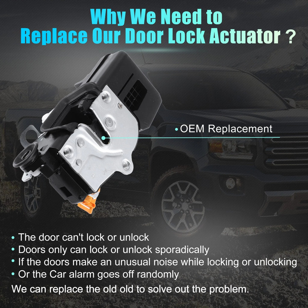 Power Door Lock Actuator Motor Rear Right Replacement for Chevy Impala (2000–2020)