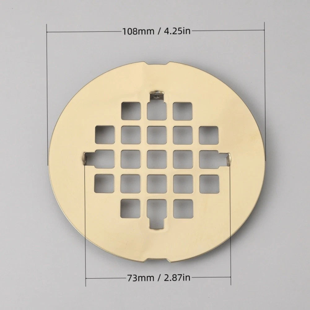 Round Stainless Steel Drain Strainer for Shower and Sink (14x15x07cm)